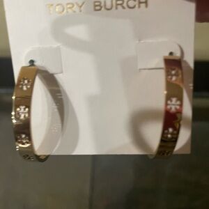Tory Burch Gold Embellished Earrings